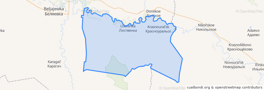 Mapa de ubicacion de Бурлыкский сельсовет.