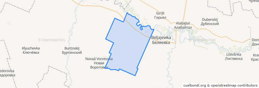 Mapa de ubicacion de Днепровский сельсовет.