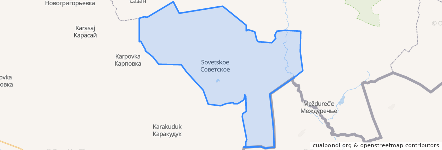 Mapa de ubicacion de Советский сельсовет.