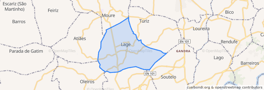 Mapa de ubicacion de Lage.