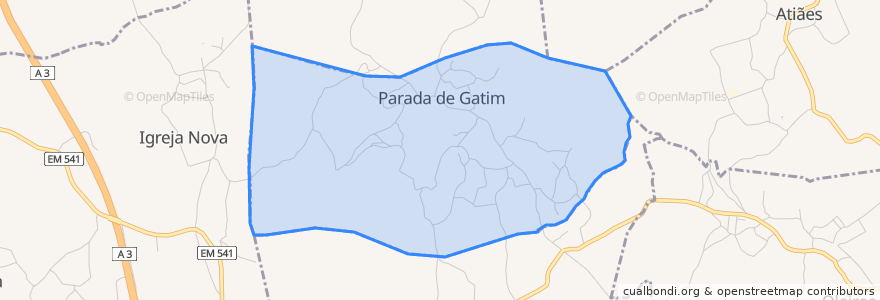 Mapa de ubicacion de Parada de Gatim.