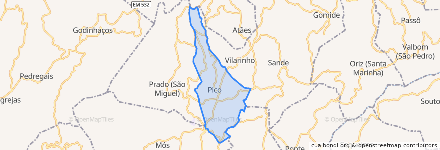 Mapa de ubicacion de Pico.