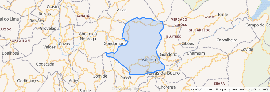 Mapa de ubicacion de Valdreu.