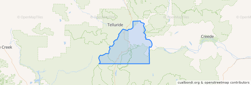 Mapa de ubicacion de San Juan County.