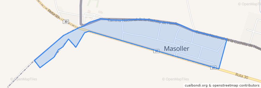 Mapa de ubicacion de Masoller.