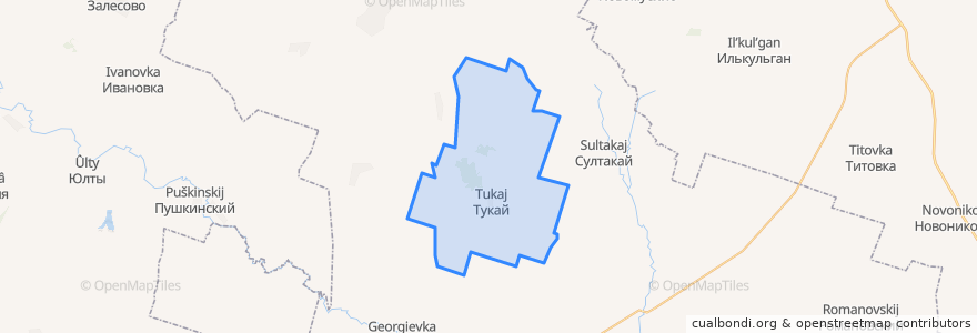 Mapa de ubicacion de Тукаевский сельсовет.