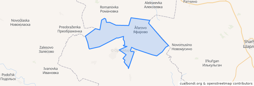 Mapa de ubicacion de Яфаровский сельсовет.