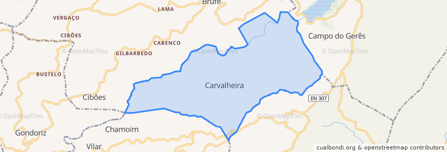 Mapa de ubicacion de Carvalheira.