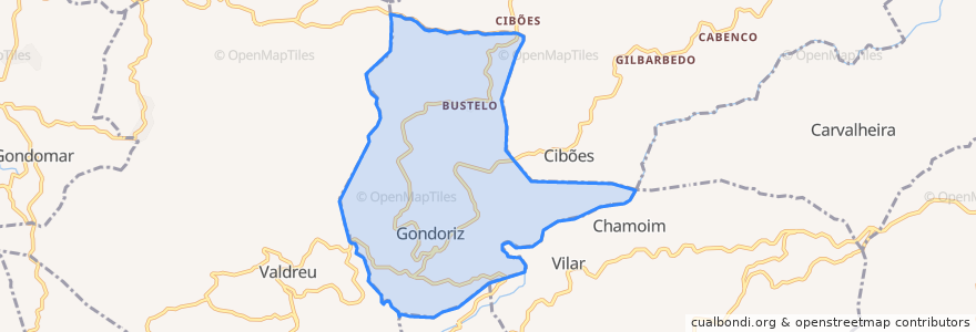 Mapa de ubicacion de Gondoriz.