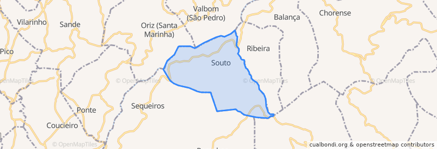 Mapa de ubicacion de Souto.