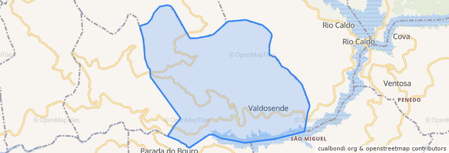 Mapa de ubicacion de Valdosende.