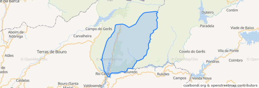 Mapa de ubicacion de Vilar da Veiga.