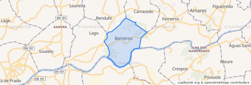 Mapa de ubicacion de Barreiros.