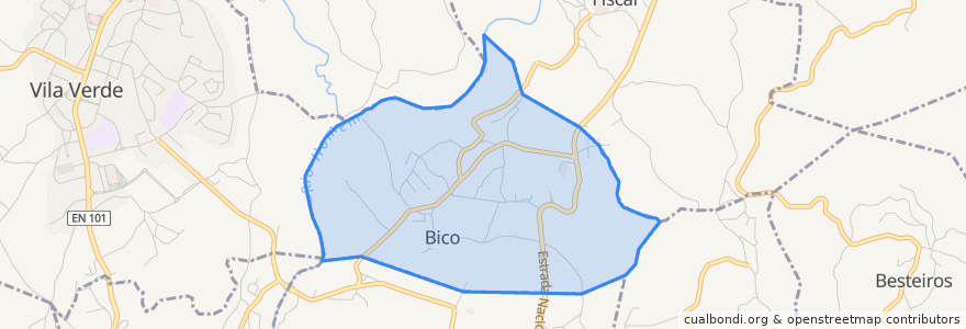 Mapa de ubicacion de Bico.