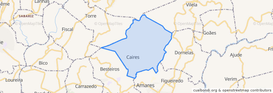 Mapa de ubicacion de Caires.