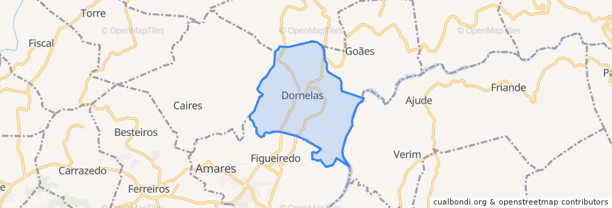 Mapa de ubicacion de Dornelas.