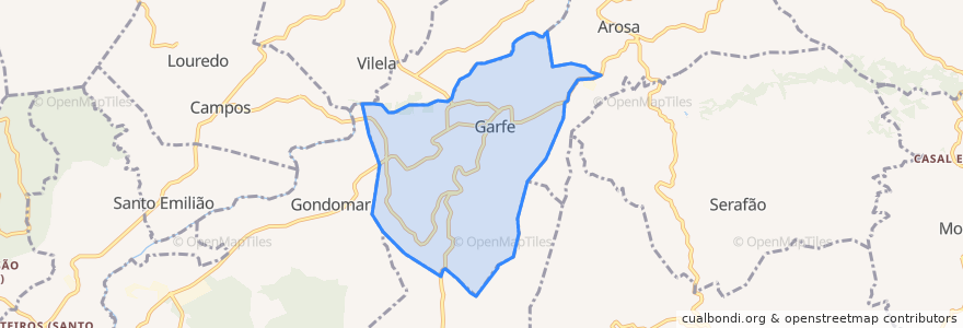 Mapa de ubicacion de Garfe.