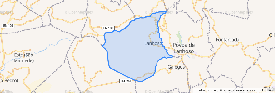 Mapa de ubicacion de Lanhoso.