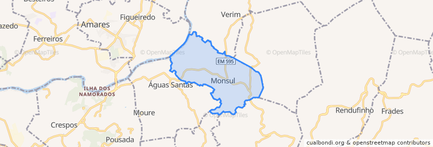 Mapa de ubicacion de Monsul.