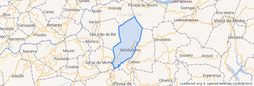 Mapa de ubicacion de Rendufinho.