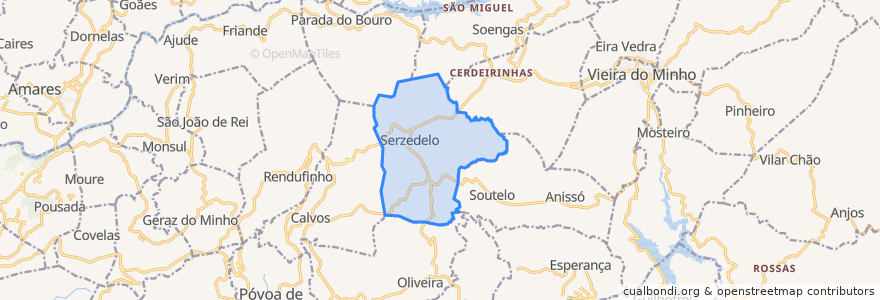 Mapa de ubicacion de Serzedelo.