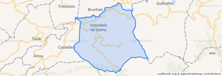 Mapa de ubicacion de Sobradelo da Goma.