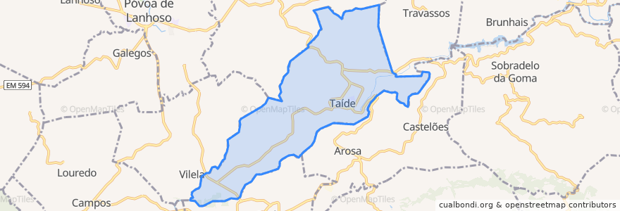 Mapa de ubicacion de Taíde.