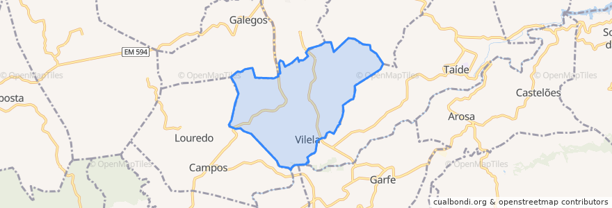 Mapa de ubicacion de Vilela.