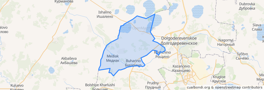 Mapa de ubicacion de Мирненское сельское поселение.