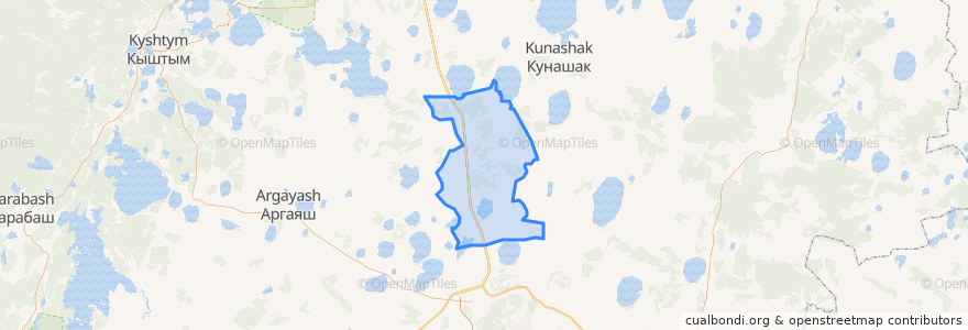 Mapa de ubicacion de Саккуловское сельское поселение.