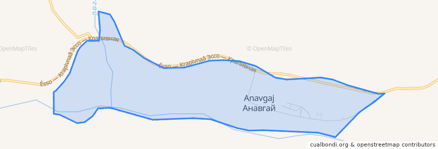 Mapa de ubicacion de Анавгайское сельское поселение.