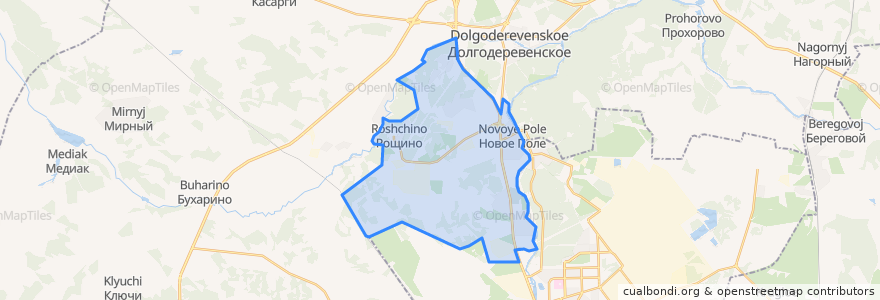 Mapa de ubicacion de Рощинское сельское поселение.