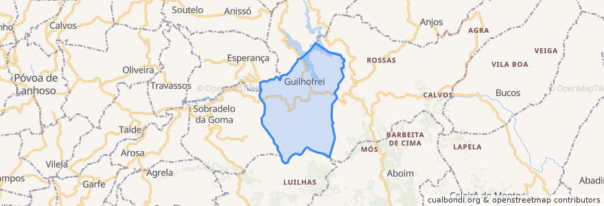 Mapa de ubicacion de Guilhofrei.