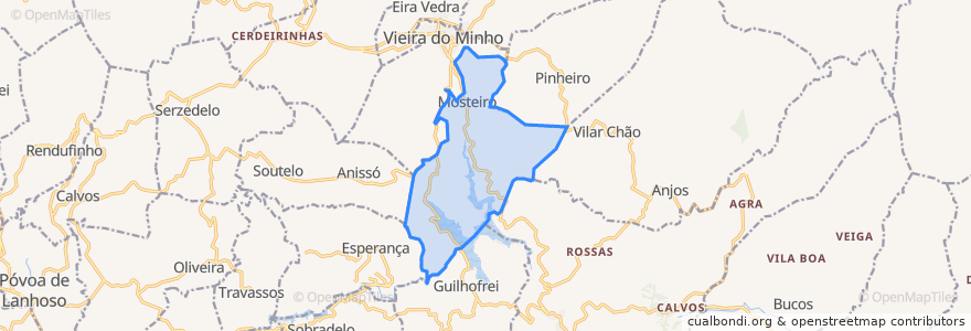 Mapa de ubicacion de Mosteiro.