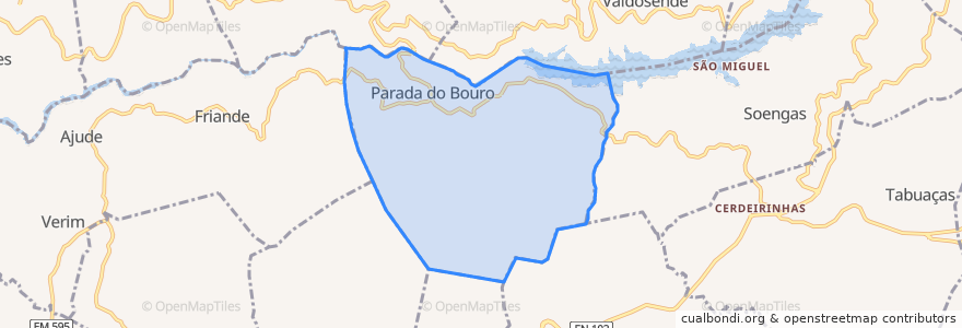 Mapa de ubicacion de Parada de Bouro.