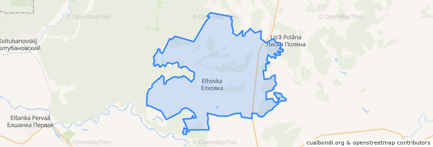 Mapa de ubicacion de Елховский сельсовет.