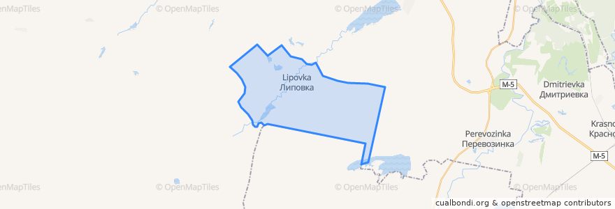 Mapa de ubicacion de Липовский сельсовет.