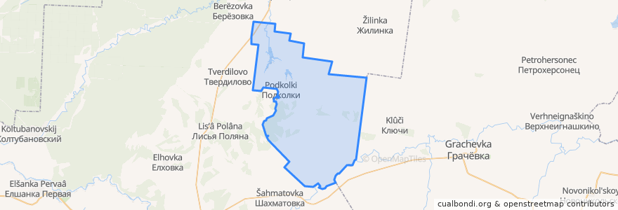 Mapa de ubicacion de Подколкинский сельсовет.