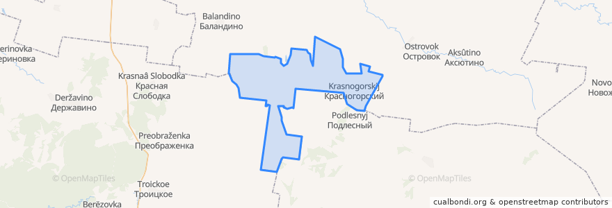 Mapa de ubicacion de Красногорский сельсовет.