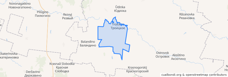 Mapa de ubicacion de Троицкий сельсовет.