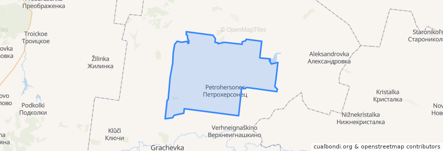 Mapa de ubicacion de Петрохерсонецкий сельсовет.