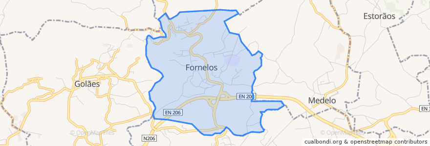 Mapa de ubicacion de Fornelos.