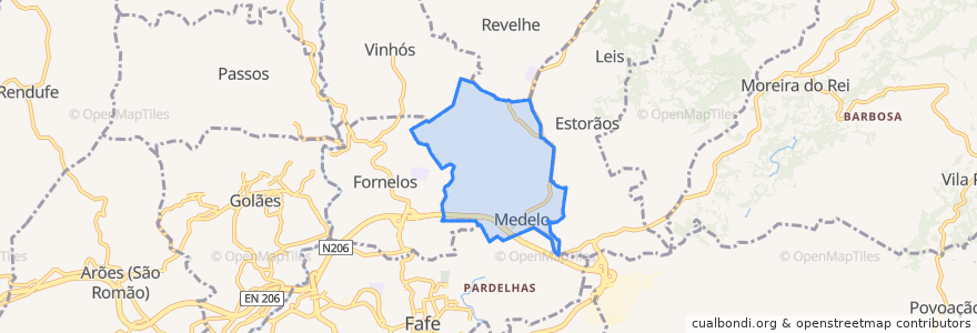 Mapa de ubicacion de Medelo.