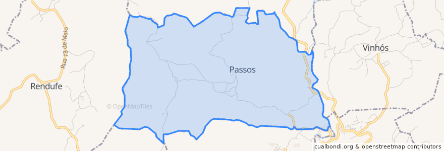 Mapa de ubicacion de Paços.