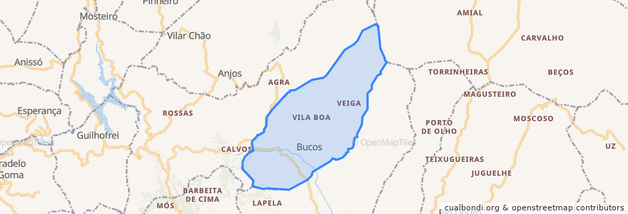 Mapa de ubicacion de Bucos.