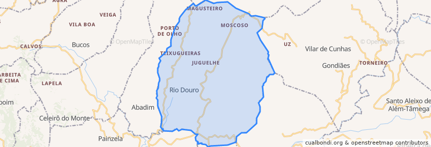 Mapa de ubicacion de Rio Douro.