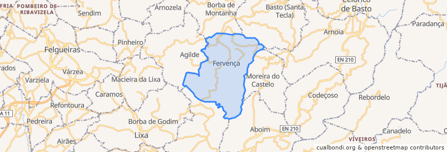 Mapa de ubicacion de Fervença.