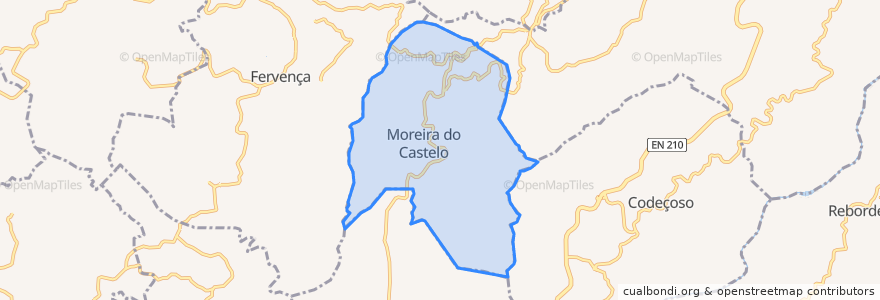 Mapa de ubicacion de Moreira do Castelo.