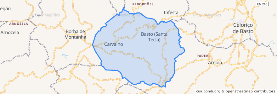 Mapa de ubicacion de Carvalho e Basto (Santa Tecla).