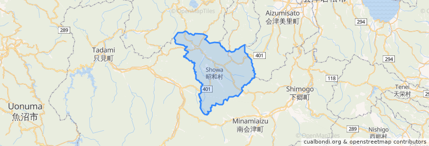 Mapa de ubicacion de 昭和村.